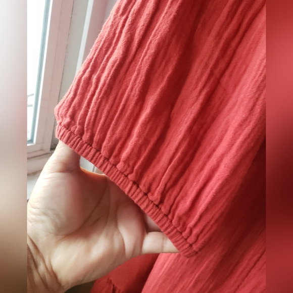 3 For $30 Old Navy 100% Cotton Red V-Neck Dress Xl - Picture 3 of 7